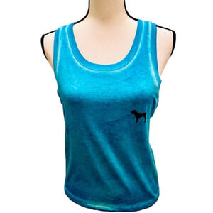 PINK Teal Sleevess Muscle Tee Tank Top NEW W TAGS